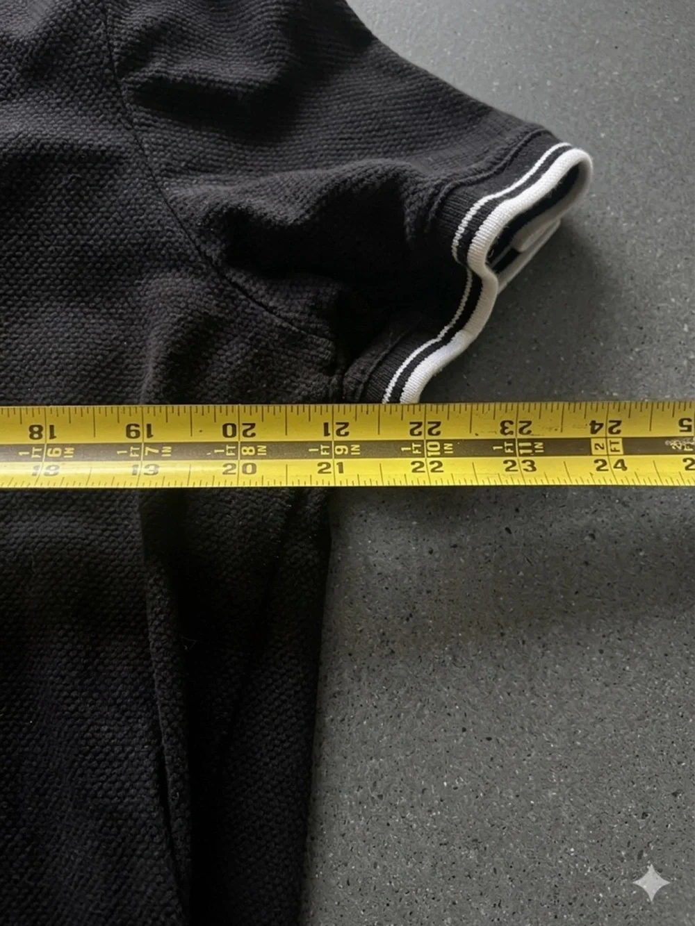 Banana Republic Black Henley Tipped Band Collar Pique Cotton Shirt Large